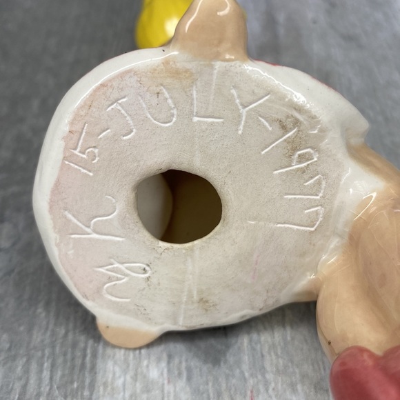 Vintage Signed July 1977 Ballerina Beauty Pink Dress Shoes Statue - Picture 12 of 15